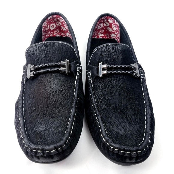 Stacy Adams Mens Black Drivers Shoes Size 8 M - Picture 7 of 8